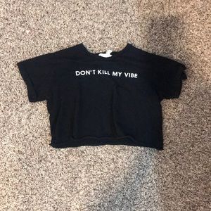 Black crop top